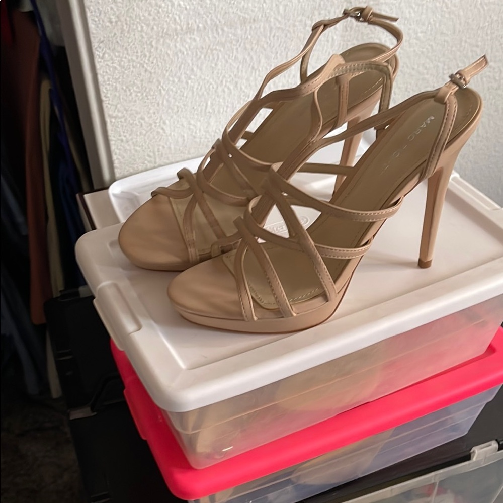 Elegant Nude Strappy Heels
